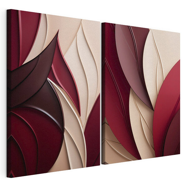 Impression sur toile modulaire Des couches fluides aux couleurs intenses