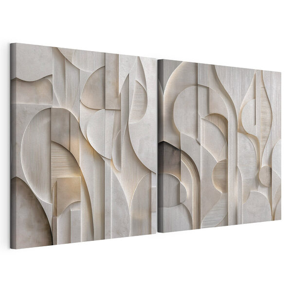 Impression sur toile modulaire Des courbes et des lignes élégantes créent de la profondeur