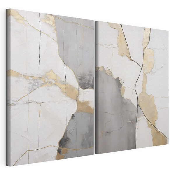 Contrastes de textures dans des tons discrets Impression sur toile modulaire Contrastes de textures dans des tons discrets