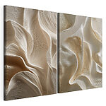 Impression sur toile modulaire Des courbes douces et des lignes fluides s'entremêlent