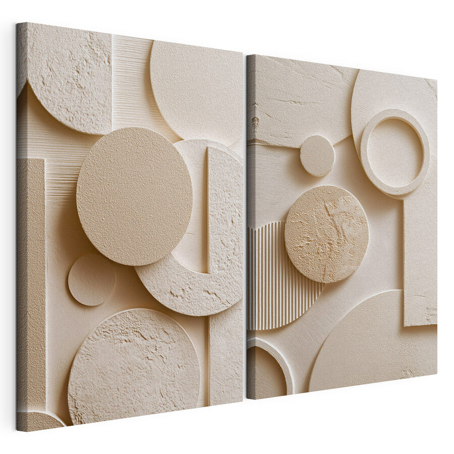 Tableau modulaire Collage de différentes formes (UGS : m30740)