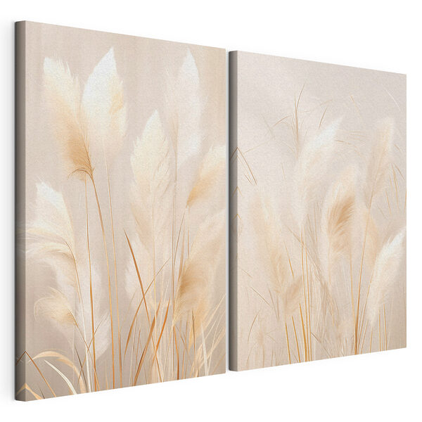 Des textures délicates dans des teintes douces Impression sur toile modulaire Des textures délicates dans des teintes douces