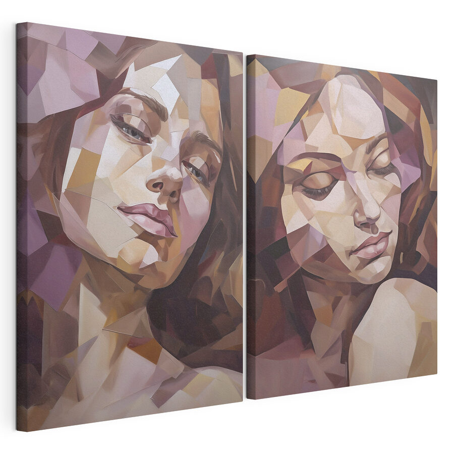 Tableau modulaire Collage représentant le visage d'une femme (UGS : m30862) Tableau modulaire Collage représentant le visage d'une femme (UGS : m30862)