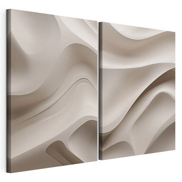 Impression sur toile modulaire Des courbes douces dans des tons chauds