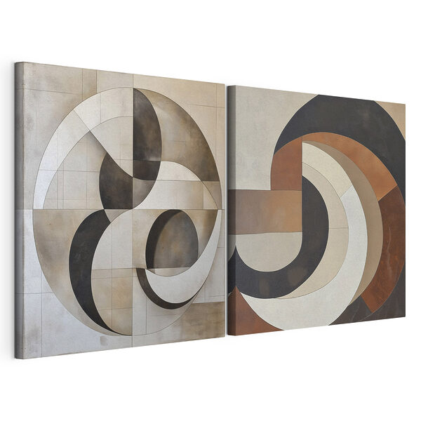 Deux œuvres d'art Impression sur toile modulaire Deux œuvres d'art