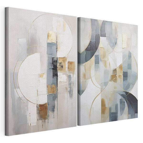 Impression sur toile modulaire Deux tableaux de couleurs différentes