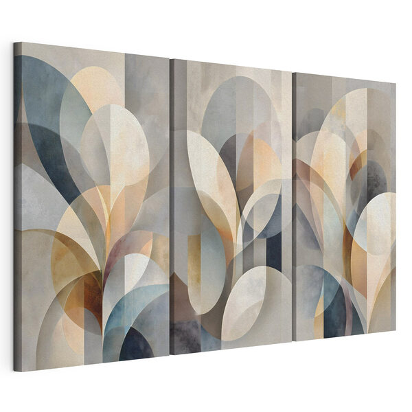 Des courbes douces dans des tons discrets Impression sur toile modulaire Des courbes douces dans des tons discrets