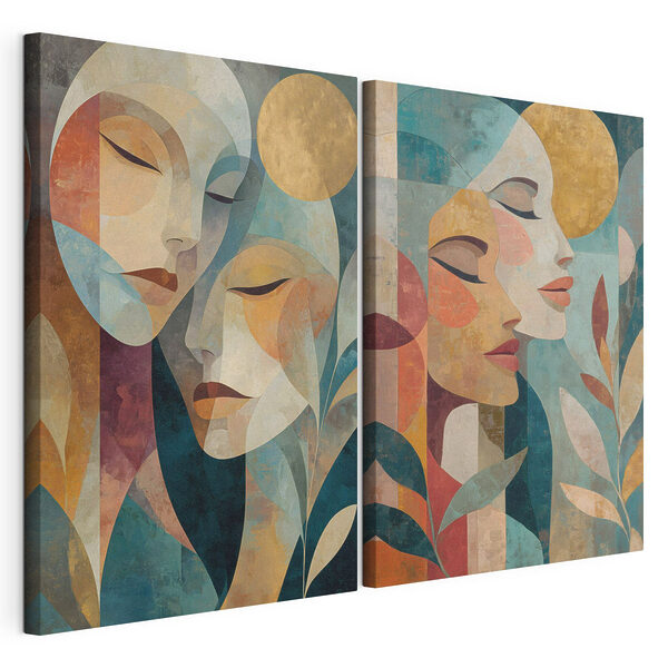 Impression sur toile modulaire Impression sur toile modulaire Collage représentant le visage d'une femme (UGS : m30812)