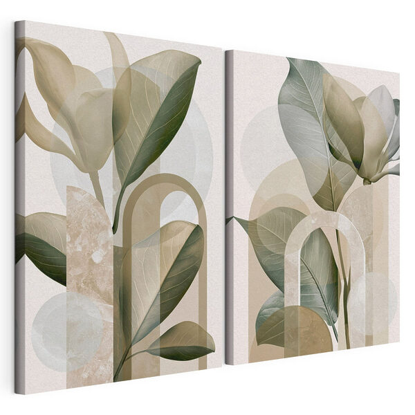 La beauté de la nature dans des tons doux Impression sur toile modulaire La beauté de la nature dans des tons doux