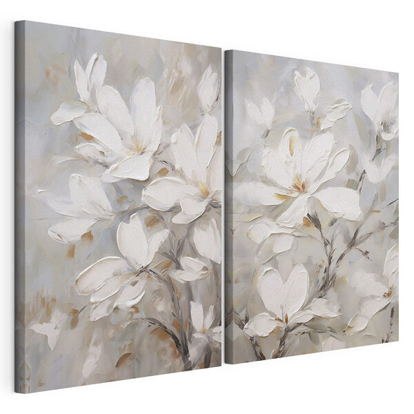 Impression sur toile modulaire Peinture de fleurs sur toile