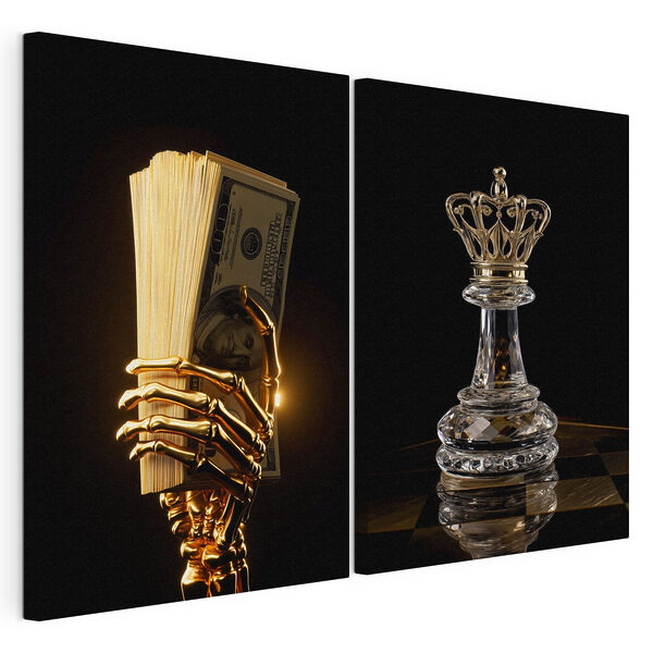 L'argent et le pouvoir en parfaite harmonie Impression sur toile modulaire L'argent et le pouvoir en parfaite harmonie
