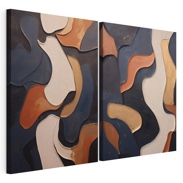 Impression sur toile modulaire Collage de différentes couleurs de peinture