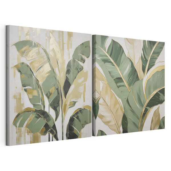 Impression sur toile modulaire Peinture représentant une plante