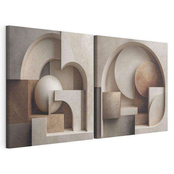 Collage de quelques objets Impression sur toile modulaire Collage de quelques objets