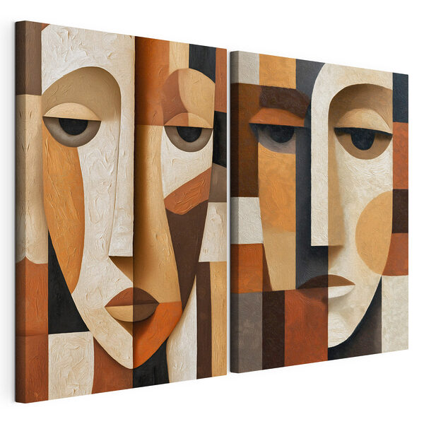 Collage de visages Impression sur toile modulaire Collage de visages
