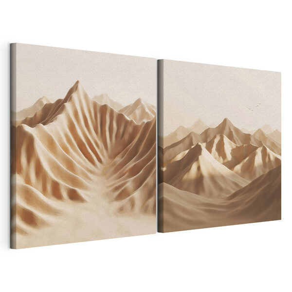 Impression sur toile modulaire Chaîne de montagnes avec du sable
