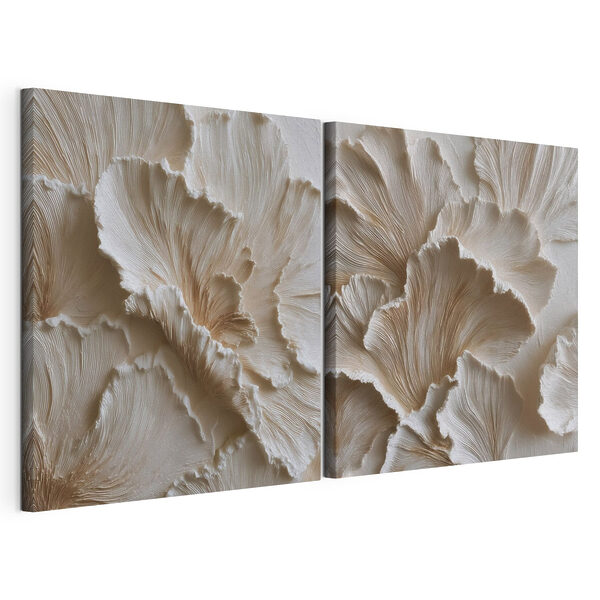 Motifs floraux délicats aux tons doux Impression sur toile modulaire Motifs floraux délicats aux tons doux