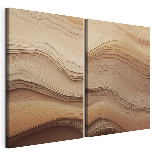 Des ondulations douces aux formes organiques Impression sur toile modulaire Des ondulations douces aux formes organiques