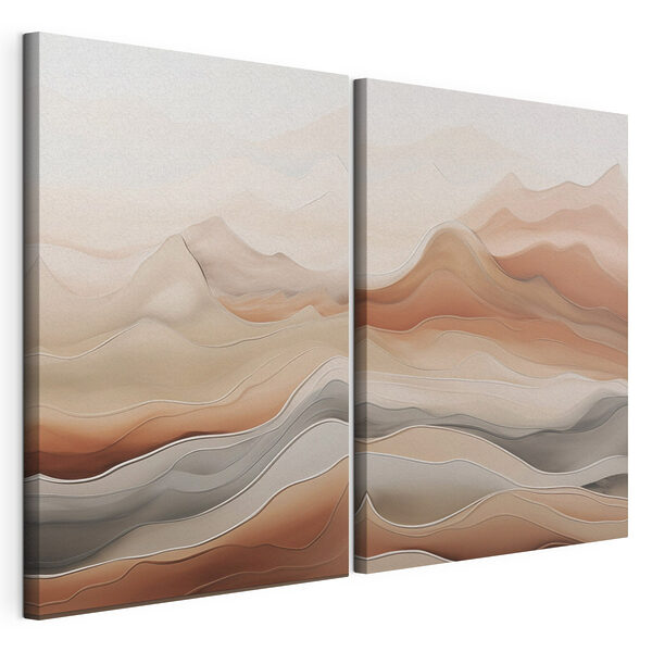 Impression sur toile modulaire Capture d'écran d'un tableau représentant un paysage désertique