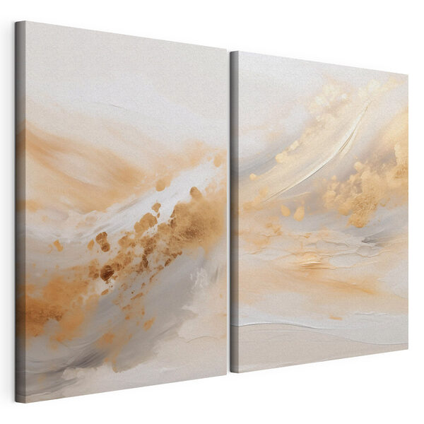 Vagues abstraites aux teintes douces Impression sur toile modulaire Vagues abstraites aux teintes douces