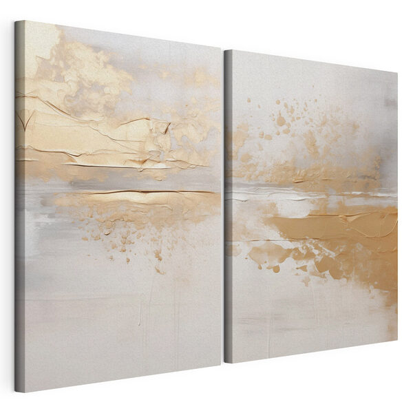 Impression sur toile modulaire Des tons abstraits et des textures fluides s'associent