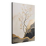 Tableaux Arbre avec des feuilles sur un fond blanc