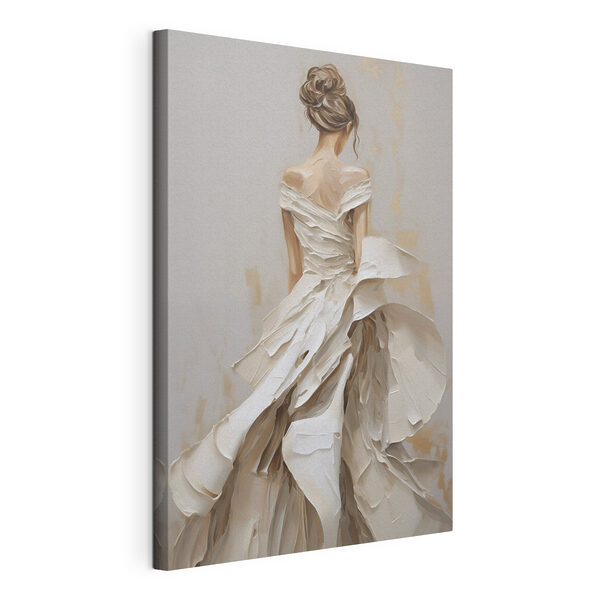 Tableau représentant une femme en robe blanche Tableaux Tableau représentant une femme en robe blanche