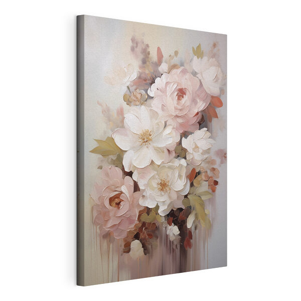 Tableaux Peinture représentant des fleurs sur un fond blanc