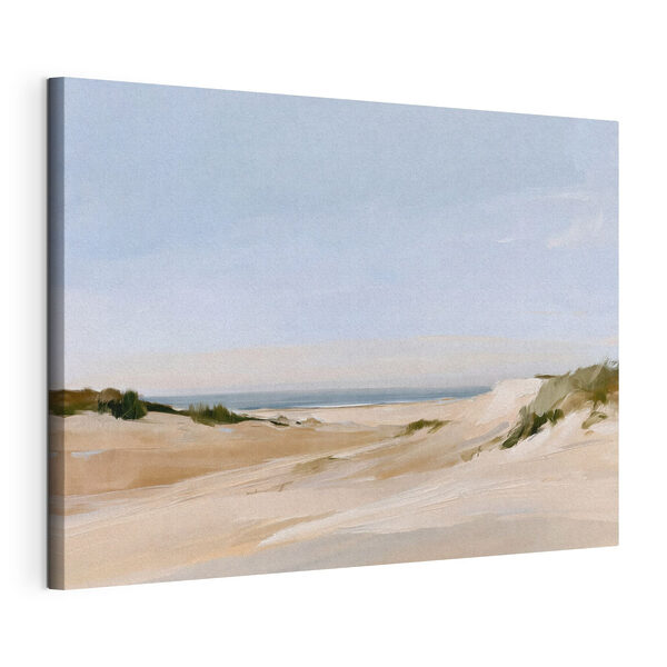 Tableaux Plage de sable avec des dunes et de l'herbe