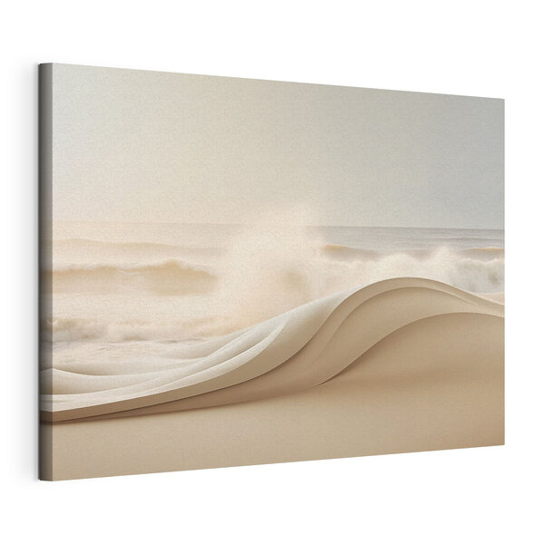 Une vague blanche sur une plage Tableaux Une vague blanche sur une plage
