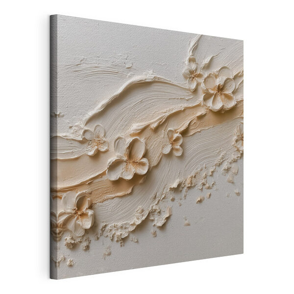 Tableaux Composition florale blanche sur fond blanc