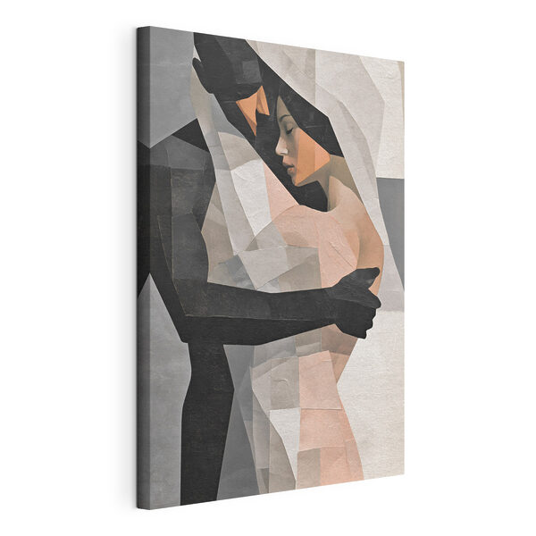 Tableaux Un homme et une femme s'étreignant