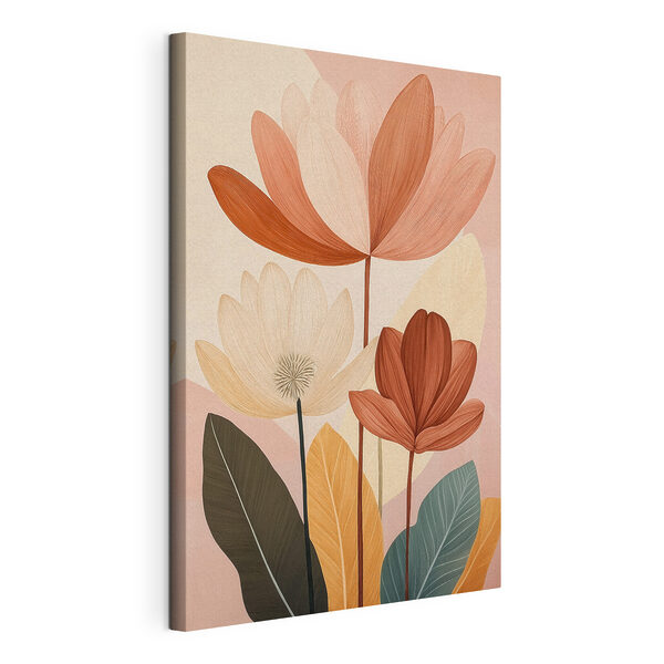 Peinture représentant des fleurs et des feuilles Tableaux Peinture représentant des fleurs et des feuilles
