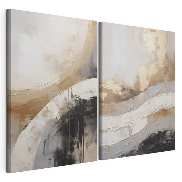 Impression sur toile modulaire Deux œuvres d'art
