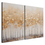 Impression sur toile modulaire Des arbres aux teintes douces et chaleureuses