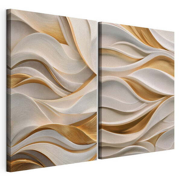 Impression sur toile modulaire Des formes fluides dans un design harmonieux