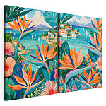 Impression sur toile modulaire Collage de fleurs et de plantes