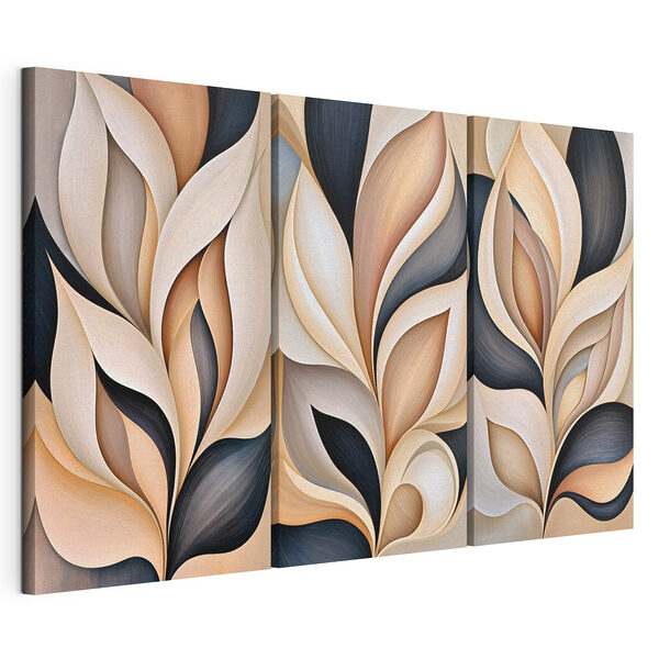 Impression sur toile modulaire Des formes fluides aux teintes douces