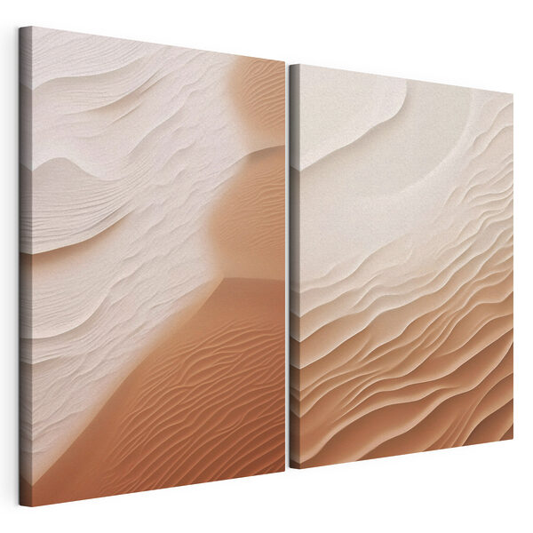 Impression sur toile modulaire Des vagues sereines aux teintes douces