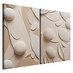 Impression sur toile modulaire Des courbes douces et des formes organiques s'harmonisent