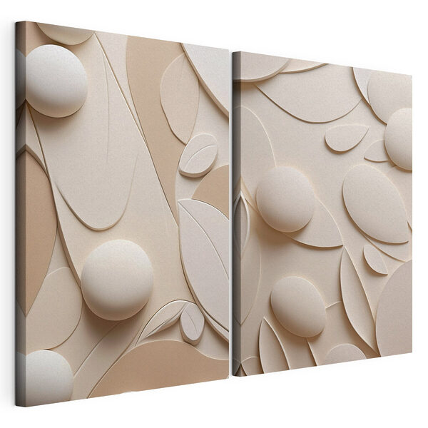 Des courbes douces et des formes organiques s'harmonisent Impression sur toile modulaire Des courbes douces et des formes organiques s'harmonisent