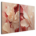 Impression sur toile modulaire Collage de fleurs blanches et roses