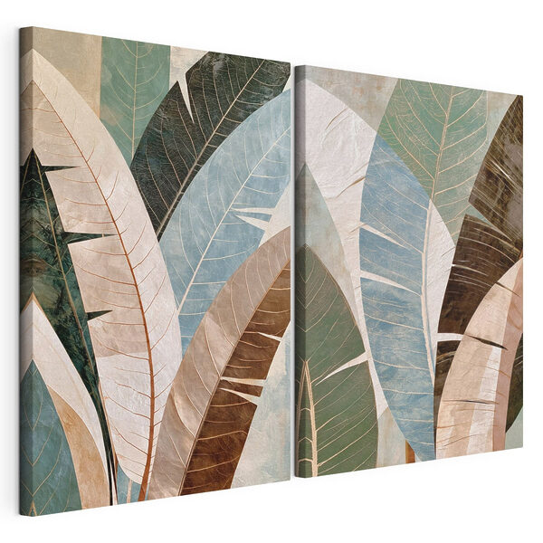 Impression sur toile modulaire Un feuillage éclatant aux couleurs apaisantes